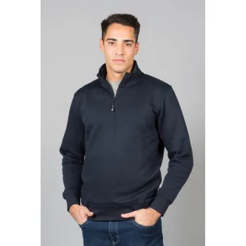 Φωτογραφία από Pamplona - Unisex μπλούζα φούτερ με φερμουάρ σε χρώμα Navy
