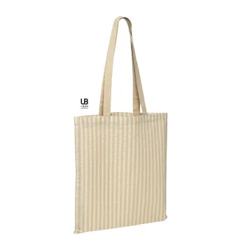 Φωτογραφία από Hydra - Τσάντα ριγέ με μακριά χερούλια σε χρώμα Natural-Beige