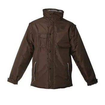 Φωτογραφία από Montecarlo - Ανδρικό μπουφάν με επένδυση και αποσπώμενα μανίκια σε χρώμα Brown