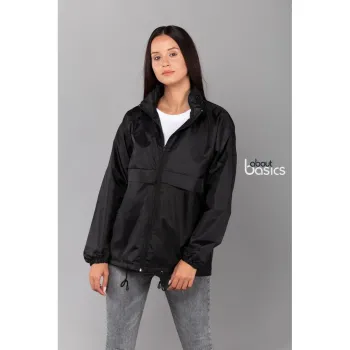 Φωτογραφία Fall - Unisex αντιανεμικό με jersey επένδυση σε χρώμα Black