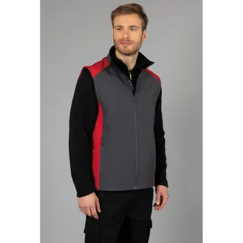 Φωτογραφία από Campiglio - Δίχρωμο γιλέκο softshell 2 στρώσεων σε χρώμα Grey-Red