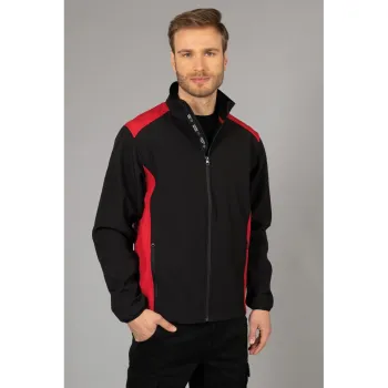 Φωτογραφία από Garda - Δίχρωμο τζάκετ softshell 2 στρώσεων σε χρώμα Black-Red