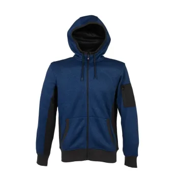 Φωτογραφία από New Quebec Man - Ανδρική ζακέτα fleece με κουκούλα σε χρώμα Blue