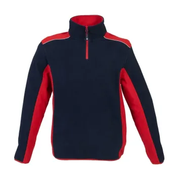 Φωτογραφία από New Riga - Ανδρική μπλούζα fleece δίχρωμη σε χρώμα Navy-Red