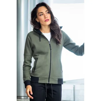 Φωτογραφία από Cleveland Lady - Ζακέτα φούτερ με κουκούλα σε χρώμα Army