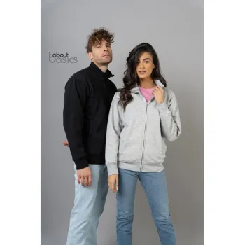 Φωτογραφία Deal - Unisex ζακέτα φούτερ χωρίς κουκούλα σε χρώμα Grey Melange