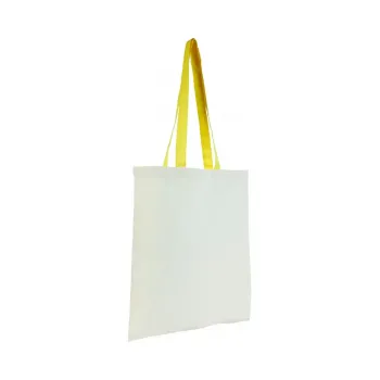 Φωτογραφία από Atlanta - Τσάντα αγοράς με διχρωμία στο χερούλι σε χρώμα Natural-Yellow