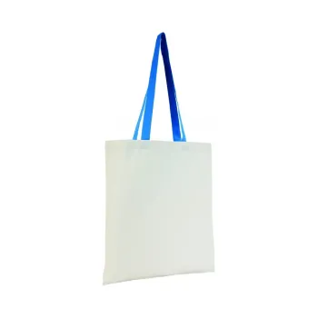 Φωτογραφία από Atlanta - Τσάντα αγοράς με διχρωμία στο χερούλι σε χρώμα Natural-Tyrquoise