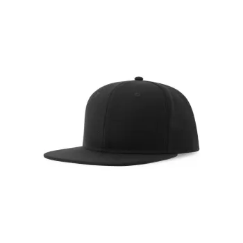 Φωτογραφία από S-Snap Back - Εξάφυλλο καπέλο με φλατ γείσο σε χρώμα Black