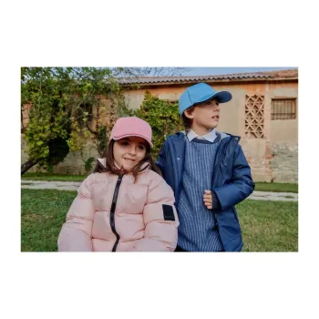 Φωτογραφία από S-Kid Star - Πεντάφυλλο παιδικό καπέλο τζόκεϊ σε χρώμα Light Blue-Navy