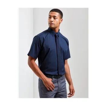 Φωτογραφία από PR202 - Ανδρικό κοντομάνικο πουκάμισο από ποπλίνα σε χρώμα Navy