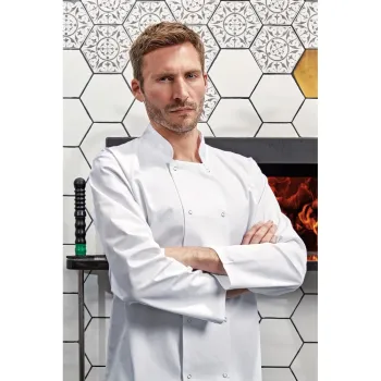 Κεντρική φωτογραφία από PR665 - Σακάκι σεφ μακρυμάνικο με τρουκς σε χρώμα White