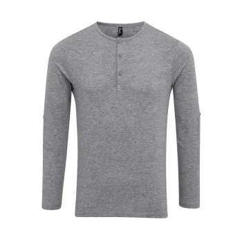 Κεντρική φωτογραφία από PR218 - Ανδρική μακρυμάνικη μπλούζα με κουμπιά σε χρώμα Grey Melange