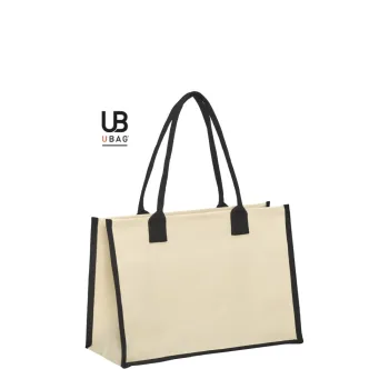 Φωτογραφία από Princesse - Τσάντα παραλίας δίχρωμη σε χρώμα Natural-Black