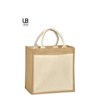 Φωτογραφία από Brisbane - Τσάντα αγοράς με εξωτερική τσέπη σε χρώμα Natural