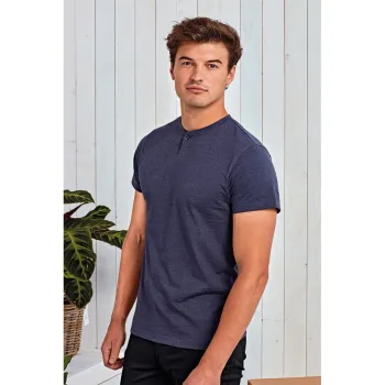 Φωτογραφία από 'Comis' - Ανδρικό T-shirt με κουμπί σε χρώμα Navy Melange
