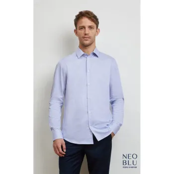 Φωτογραφία από Baptiste Men - Ανδρικό πουκάμισο ριγέ σε χρώμα White-Striped Blue