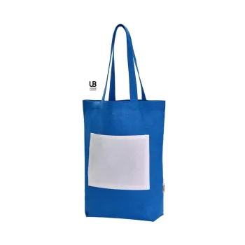 Φωτογραφία από Michigan - Τσάντα αγοράς δίχρωμη με τσέπη σε χρώμα Royal Blue