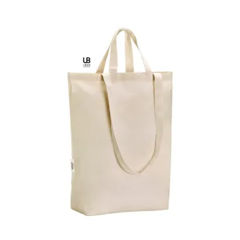 Φωτογραφία από Cadix - Τσάντα αγοράς με διπλά χερούλια και πιέτα σε χρώμα Natural