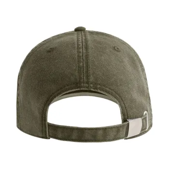 Φωτογραφία από πίσω από Digg - Εξάφυλλο καπέλο τζοκεϊ πετροπλυμένο σε χρώμα Olive