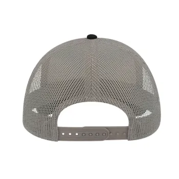 Φωτογραφία από πίσω από Rapper Canvas - Πεντάφυλλο καπέλο τζόκεϊ με δίχτυ σε χρώμα Black-Grey