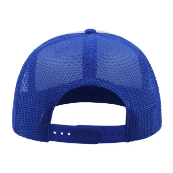 Φωτογραφία από πίσω από Snap 90s - Πεντάφυλλο καπέλο με δίχτυ και σφουγγάρι σε χρώμα White-Royal