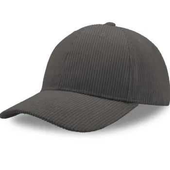 Φωτογραφία από S-Cordy - Εξάφυλλο καπέλο τζόκεϊ κοτλέ σε χρώμα Grey