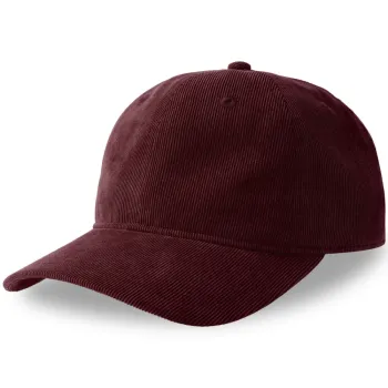 Φωτογραφία από S-Creep - Εξάφυλλο καπέλο τζόκεϊ κοτλέ σε χρώμα Burgundy