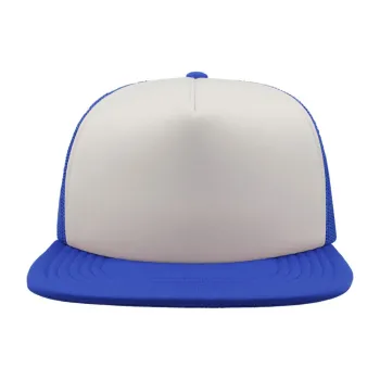 Φωτογραφία από μπροστά από Snap 90s - Πεντάφυλλο καπέλο με δίχτυ και σφουγγάρι σε χρώμα White-Royal