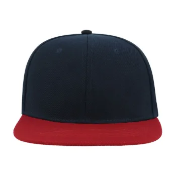 Φωτογραφία από μπροστά από Snap Back - Εξάφυλλο καπέλο τζόκεϊ σε χρώμα Navy-Red