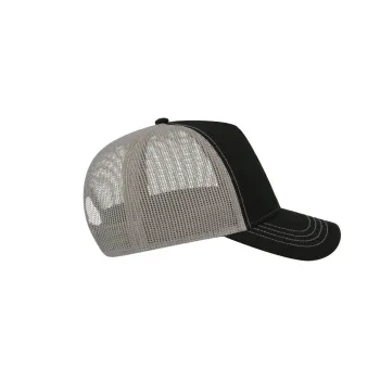 Φωτογραφία προφίλ από Rapper Canvas - Πεντάφυλλο καπέλο τζόκεϊ με δίχτυ σε χρώμα Black-Grey