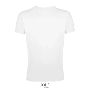 Φωτογραφία από μπροστά από Regent Fit Λευκό - Ανδρικό T-shirt σε στενή γραμμή σε χρώμα White