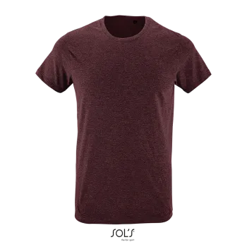 Φωτογραφία από μπροστά από Regent Fit Heather - Ανδρικό T-shirt σε στενή γραμμή σε χρώμα Heather Oxblood