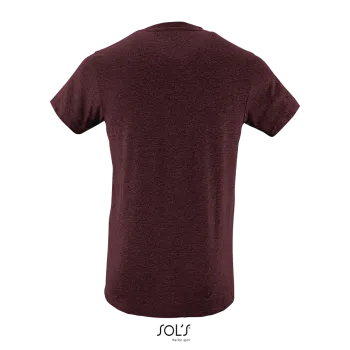 Φωτογραφία από πίσω από Regent Fit Heather - Ανδρικό T-shirt σε στενή γραμμή σε χρώμα Heather Oxblood