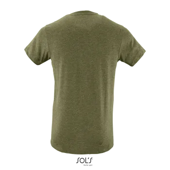 Φωτογραφία από πίσω από Regent Fit Heather - Ανδρικό T-shirt σε στενή γραμμή σε χρώμα Heather Khaki