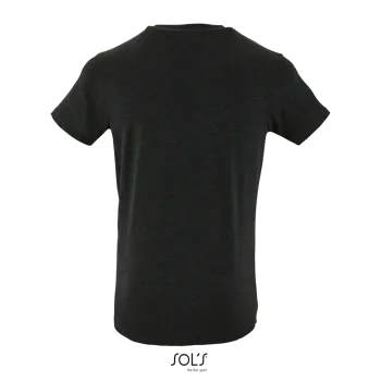 Φωτογραφία από πίσω από Regent Fit Heather - Ανδρικό T-shirt σε στενή γραμμή σε χρώμα Charcoal Melange