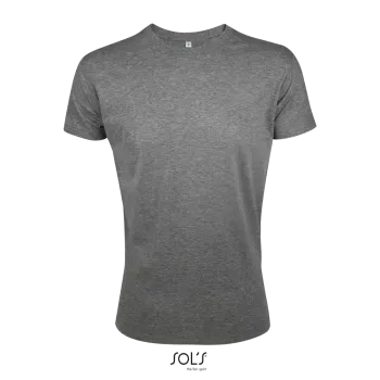 Φωτογραφία από μπροστά από Regent Fit - Ανδρικό T-shirt σε στενή γραμμή σε χρώμα Grey Melange