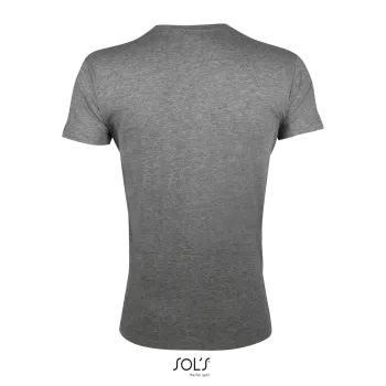 Φωτογραφία από πίσω από Regent Fit - Ανδρικό T-shirt σε στενή γραμμή σε χρώμα Grey Melange