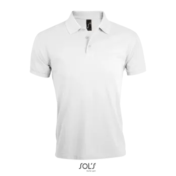 Φωτογραφία από μπροστά από Prime Men Λευκό 4-5XL - Ανδρικό πόλο πικέ σε χρώμα White