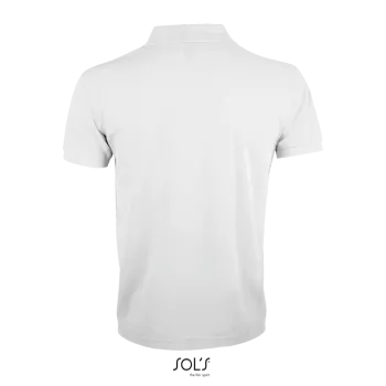 Φωτογραφία από πίσω από Prime Men Λευκό 4-5XL - Ανδρικό πόλο πικέ σε χρώμα White