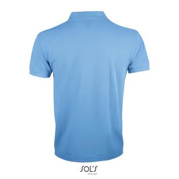 Φωτογραφία από πίσω από Prime Men 4-5XL - Ανδρικό πόλο πικέ σε χρώμα Sky Blue Pique