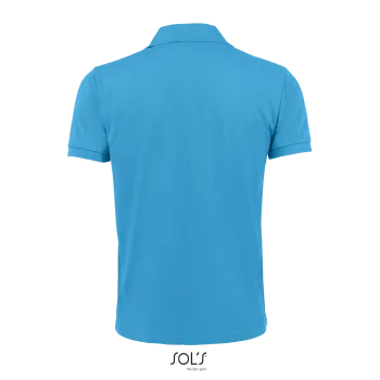 Φωτογραφία από πίσω από Prime Men 4-5XL - Ανδρικό πόλο πικέ σε χρώμα Aqua