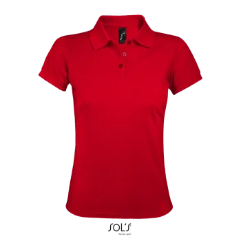 Φωτογραφία από μπροστά από Prime Women 3XL - Γυναικείο πόλο πικέ σε χρώμα Red