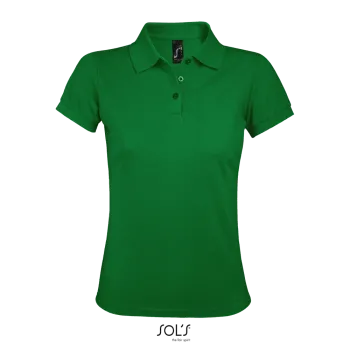 Φωτογραφία από μπροστά από Prime Women 3XL - Γυναικείο πόλο πικέ σε χρώμα Kelly Green