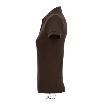 Φωτογραφία από πίσω από Prime Women 3XL - Γυναικείο πόλο πικέ σε χρώμα Chocolate