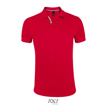 Φωτογραφία από μπροστά από Portland Men 3XL - Ανδρικό πόλο πικέ σε χρώμα Red