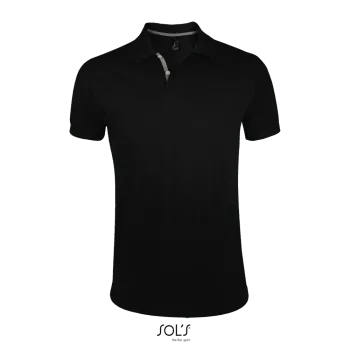 Φωτογραφία από μπροστά από Portland Men 3XL - Ανδρικό πόλο πικέ σε χρώμα Black