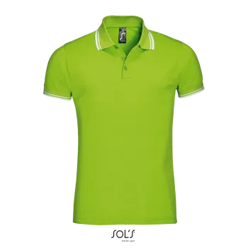 Φωτογραφία από μπροστά από Pasadena Men 3XL - Ανδρικό πόλο πικέ σε χρώμα Lime-White