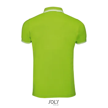 Φωτογραφία από πίσω από Pasadena Men 3XL - Ανδρικό πόλο πικέ σε χρώμα Lime-White