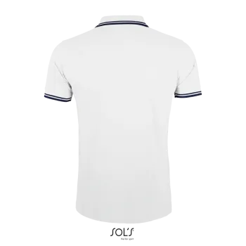 Φωτογραφία από πίσω από Pasadena Men 3XL - Ανδρικό πόλο πικέ σε χρώμα White-Navy